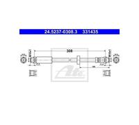 Tubo freno anteriore ATE per Audi A4 Seat Exeo