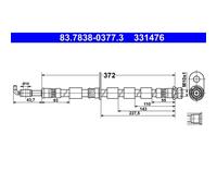 Tubo freno anteriore ATE per Ford B-Max Fiesta