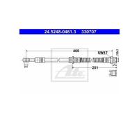 Tubo freno anteriore ATE per Mitsubishi Carisma Space Volvo S40 V40