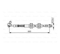 Tubo Freno Anteriore Destra per Opel Cascada 1.6 Sidi 1.4 Turbo Astra J