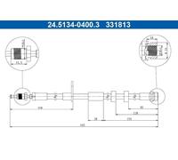 Tubo freno ATE 24.5134-0400.3 per FORD FOCUS III 1 2012-2017