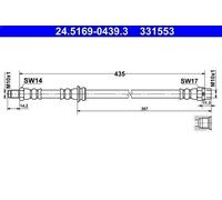 Tubo freno ATE 24.5169-0439.3 per BMW X5 (E70) 3 2012-2013