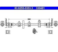 Tubo freno ATE 24.5237-0355.3 per TRANSPORTER T4 Furgone 2.5 1990-2003