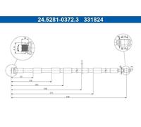 Tubo freno ATE 24.5281-0372.3 per FORD B-MAX (JK) 1 2012-2017