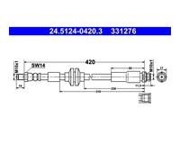 Tubo freno posteriore ATE per Ford C-Max Focus