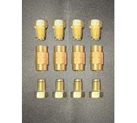 Tubo Freno Raccordi & Ottone Sindacati 10mm x 1.0 Flare 12 Pezzi Set