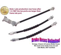 Tubo Freno Set Ford Ltd 1967 Late, Con Wer Posteriore Asse - Anteriore Tamburo