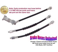 Tubo Freno Set Ford Ltd 1967 Presto, Con Wer Posteriore Asse - Anteriore Tamburo