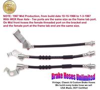Tubo Freno Set Ford Paese Squire 1967 Medio Prod,W/ Wer Asse Post. - Front Disco