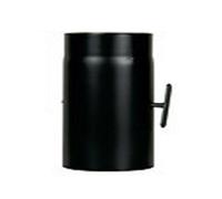 TUBO FUMO CON VALVOLA NERO 30 CM PER CANNA FUMARIA STUFA A LEGNA