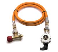 Tubo gas alta pressione GPL arancione 1,5 m + clip-on 21 mm e Campingaz 901/9...
