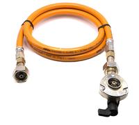 Tubo gas alta pressione GPL arancione 80 cm + adattatore clip-on 21 mm