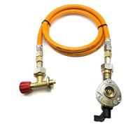 Tubo gas alta pressione GPL arancione da 1,5 m + clip-on da 20 mm e Campingaz...