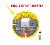 Tubo Giardino 6 Strati 5/8" X 25mt Irrigazione Acqua SPRING Pvc Antitorsione