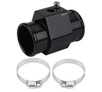 Tubo giunto temperatura acqua, Keenso Alluminio Temperatura tubo acqua giunto temperatura Sensore tubo adattatore adattatore nero(38mm)
