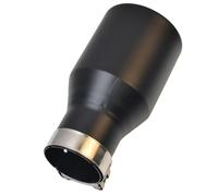 Tubo Giunzione Auto 1 pezzo accessori universali auto in acciaio inossidabile con flangia riccia terminale tubo scarico nero opaco Ubo Di Scarico(63-89mm)