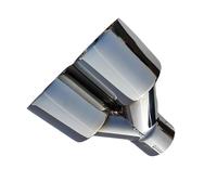 Tubo Giunzione Auto Terminale scarico in acciaio inossidabile a forma Y con doppia uscita in twill lucido 1 pezzo universale auto Ubo Di Scarico(63.5-89mm)
