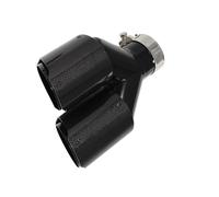Tubo Giunzione Auto Terminale scarico universale in acciaio inox auto effetto carbonio lucido a forma Y, con doppia uscita, marmitte Ubo Di Scarico(Right 51-76mm)
