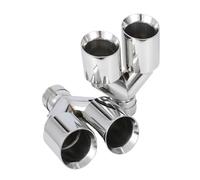 Tubo Giunzione Auto Terminali di scarico in acciaio inossidabile a Y, doppio bordo dritto, 2 pezzi, accessori per auto Ubo Di Scarico(60-89MM)