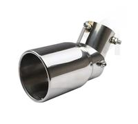 Tubo Giunzione Auto Terminali di scarico regolabili da 63-89 mm, design a gomito, ugelli di scarico con regolazione multidirezionale Ubo Di Scarico(Argento)