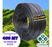 Tubo gocciolante per irrigare autocomp. 400mt PC da 16 / ps 50cm 2LT/H
