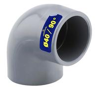 Tubo Gomito PVC U con Angolo di 90° Ø 40 mm Utilizzato per Unire Due Tubi con la Colla - Garanzia di 10 Anni - MONTERAL