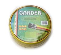 Tubo gomma giardino canna acqua 1" x 25 mt MADE IN ITALY rinforzato irrigazione casa orto cantiere.