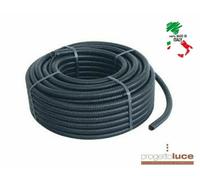 TUBO GUAINA CAVO CORRUGATO 25 FLESSIBILE PVC IMPIANTO ELETTRICO nero 50MT