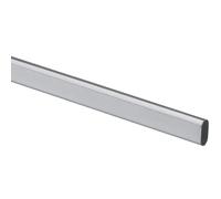 Tubo guardaroba a sezione ovale 1200 mm acciaio argento-grigio Argento-grigio