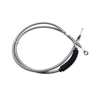 Tubo idraulico Per Sportster 883 1200 Per Dyna Per Softail Per Heritage Per Strada Acciaio Inossidabile Intrecciato Linea Frizione 180Cm Set Cavi Acceleratore 130Cm tubo freno moto(180cm Clutch-Silver