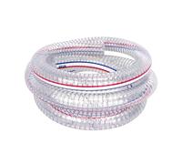 Tubo in acciaio trasparente, lunghezza 1 m, tubo in PVC trasparente, tubo in acciaio PVC trasparente, per il trasferimento di acqua, olio e aria/150 mm x 6,5 mm (150 mm x 6,5 mm)
