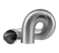 Tubo in alluminio da 8 cm/80 mm, lunghezza 1,5 m, tubo di ventilazione flessibile, per asciugatrici, ventilatore, condizionatori d'aria, ingresso condotto dell'aria, tubo di scarico per tende a serra,