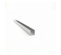 Tubo in alluminio Profilo a U in alluminio, larghezza esterna 10 mm, lunghezza 50 cm, striscia di bordo rivestita in vetro in lega di alluminio(10mm x 5mm x 1mm,Custom length)