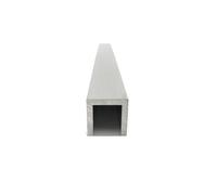 Tubo in alluminio Profilo a U in alluminio, larghezza esterna 20 mm, lunghezza 50 cm, striscia di bordo rivestita in vetro in lega di alluminio(20mm x 20mm x 3mm,Length 50cm)