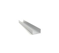 Tubo in alluminio Profilo a U in alluminio, larghezza esterna 22 mm, lunghezza 50 cm, striscia di bordo rivestita in vetro in lega di alluminio(22mm x 10mm x 0.8mm,Length 50cm)