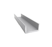 Tubo in alluminio Profilo a U in alluminio, larghezza esterna 40 mm, lunghezza 50 cm, striscia di bordo rivestita in vetro in lega di alluminio(40mm x 15mm x 1.5mm,Length 50cm)