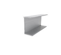 Tubo in alluminio Profilo a U in alluminio, larghezza esterna 45 mm, lunghezza 50 cm, striscia di bordo rivestita in vetro in lega di alluminio(45mm x 45mm x 4mm,Length 50cm)