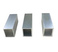 Tubo in alluminio Profilo tubolare quadrato in lega di alluminio, 10x10 mm, spessore 1 mm-2 mm, tubo rettangolare in lega di alluminio, staffa for modelli, materiali decorativi(10x10x2)
