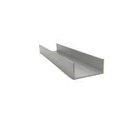 Tubo in alluminio Striscia di alluminio a forma di U, 54 mm x 25 mm x 2 mm, larghezza esterna 54 mm, lunghezza 50 cm, bordo rivestito in lega di alluminio e vetro(Length 50cm)