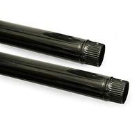Tubo in colore nero vetrificato a 900°C - Ø100 mm - 1 metro - per condotti di stufe e camini