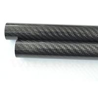 Tubo in fibra di carbonio 3K - Leggero e avvolto in rotolo for droni, modelli RC e progetti fai da te (diametro esterno 32-114 mm, lunghezza 1000 mm)(1pc 42x44x1000mm Glossy Twill)