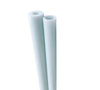 Tubo in fibra di vetro, 2 tubi in bianchi e neri, lunghezza 500 mm, diametro esterno del tubo 3 mm-25, asta in cava in plastica rigida(White,20x14x500mm)