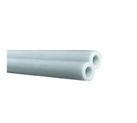 Tubo in fibra di vetro da 2 pezzi, 1,64 piedi, diametro esterno 3 mm-25 mm, tubo in fibra di vetro, tubo in plastica rigida, asta in fibra di vetro cava bianca e nera(White,3x1.5x500mm)