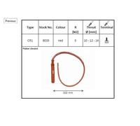 TUBO IN GOMMA NGK PER CANDELE CAVO DIRITTO 50 CM ROSSO (NO 8035) IMPERMEABILE (F