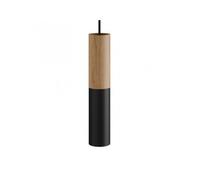 TUBO IN LEGNO/METALLO PER FARETTO PORTALAMPADA E14 DOPPIA GHIERA. COLORI VARI