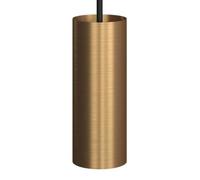 creative cables Tub-E14, Tubo in Metallo per faretto con portalampada Doppia ghiera E14 - Bronzo Satinato