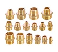 Tubo in ottone Esagonale Nipplo Raccordo Adattatore Rapido 1/8 1/4 3/8 1/2 3/4 1 Maschio A Maschio Filettatura Acqua Olio Gas connettore(1/4"-1/2")
