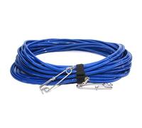 Tubo in PVC blu e rosso da 30 metri con lenza galleggiante for pesca subacquea e corda di sicurezza for immersioni in apnea in Dyneema(Blue 30meters)