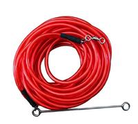 Tubo in PVC blu e rosso da 30 metri con lenza galleggiante for pesca subacquea e corda di sicurezza for immersioni in apnea in Dyneema(Red 30meters)