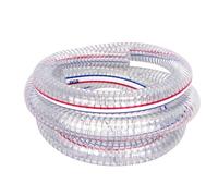 tubo in PVC rinforzato con filo d'acciaio, Raccordi for tubi di pompaggio dell'acqua in plastica antigelo in filo di acciaio PVC trasparente da 1 metro(64mm)